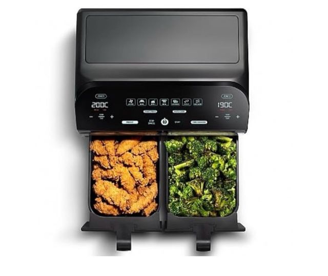 Freidora Aire Doble Compartimento Gourmia