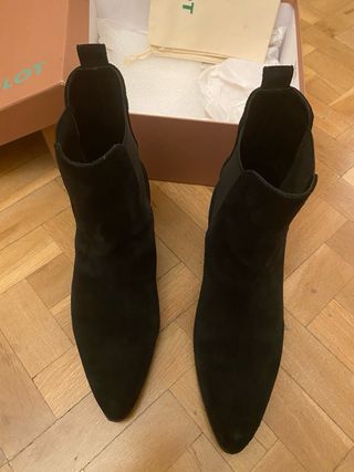 Botines de ante negros tacón CLAUDIE PIERLOT