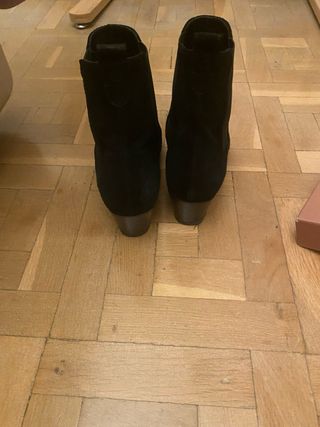 Botines de ante negros tacón CLAUDIE PIERLOT