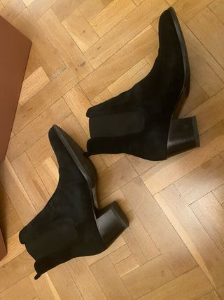 Botines de ante negros tacón CLAUDIE PIERLOT