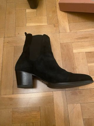 Botines de ante negros tacón CLAUDIE PIERLOT