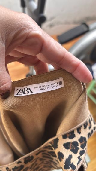 Vestido ZARA Talla M Estampado Animal