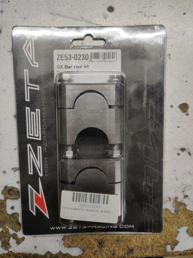 Alzas para manillar de 28mm Zeta SX de 30mm