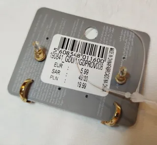 Orecchini Parfois, doppia coppia, dorati, nuovi