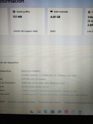 PORTÁTIL Intel i5