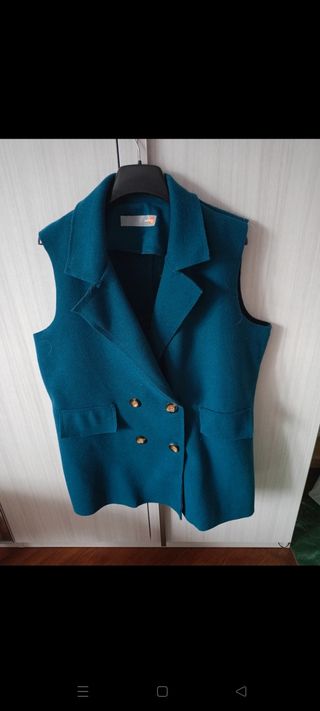 Gilet blazer donna blu invernale taglia L
