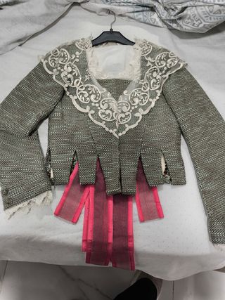 Traje Fallera Niña 11 Años Manteletas Beige