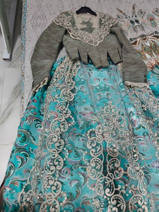 Traje Fallera Niña 11 Años Manteletas Beige