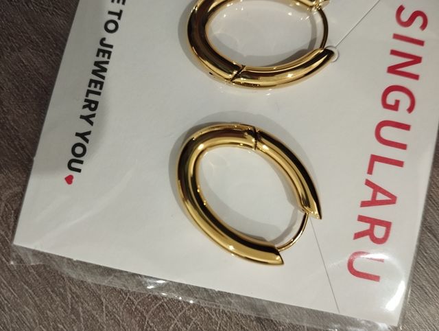 Pendientes Samba Acero Bañado en Oro