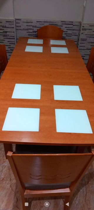 Mesa Comedor Madera con 6 Sillas