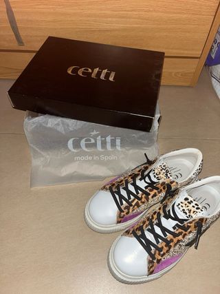 Zapatillas Cetti Animal Print Brillo y Fucsia, 37