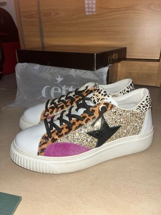 Zapatillas Cetti Animal Print Brillo y Fucsia, 37
