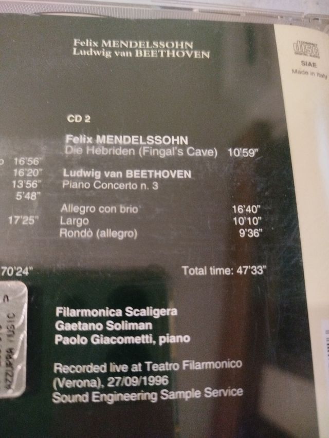 CD Beethoven Mendelssohn - Platinum 2