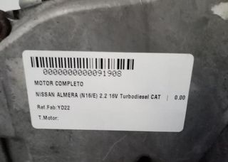 Nissan yd22 motor almera 2.2 16v turbodiesel 91908