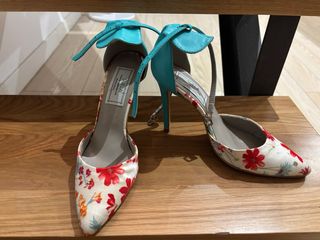 Zapatos de salón SUELA florales turquesa