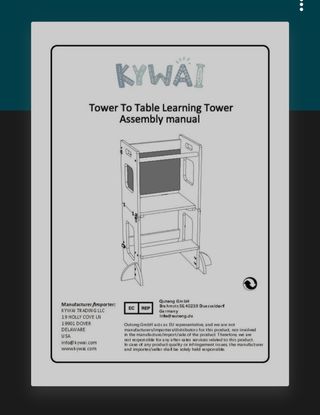 Torre de aprendizaje infantil grey