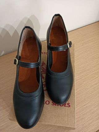 Zapatos de baile flamenco Malaca negros
