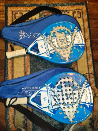 2 Raquetas Pádel Dunlop + Funda