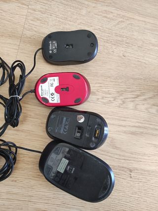 Ratones HP y Targus (Negro, Rojo, Multicolor)