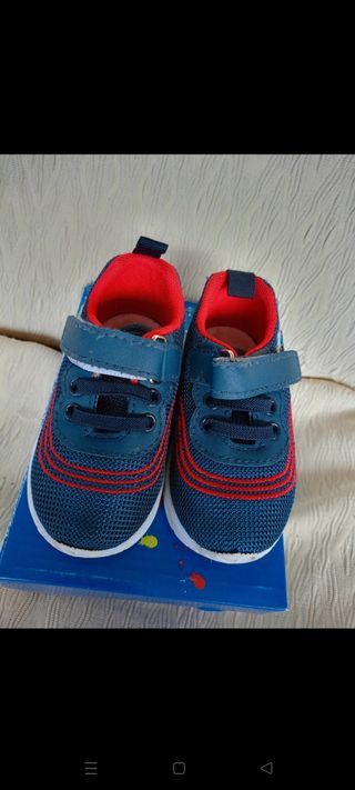 Scarpe bambino con luci n 20 nuove blu e rosse 