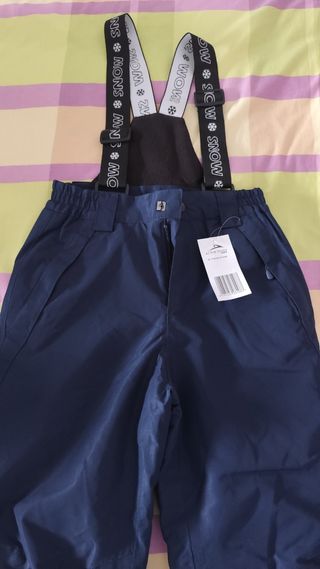 Pantalón de esquí azul con tirantes