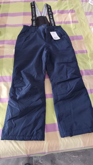 Pantalón de esquí azul con tirantes