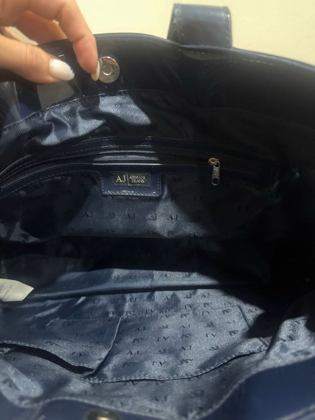 Bolso Armani Jeans Azul Charol