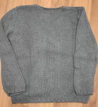 Jersey Zara Lana Gris Trenzado