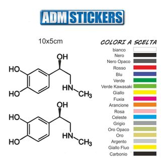 Coppia Adesivi Formula Adrenalina 10x5cm
