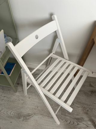 Sillas plegables madera Ikea blanca 2 unds