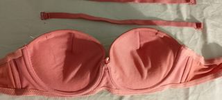 Sujetador sin tirantes rosa