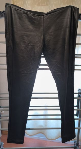 Leggings efecto cuero negros