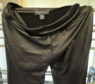 Leggings efecto cuero negros
