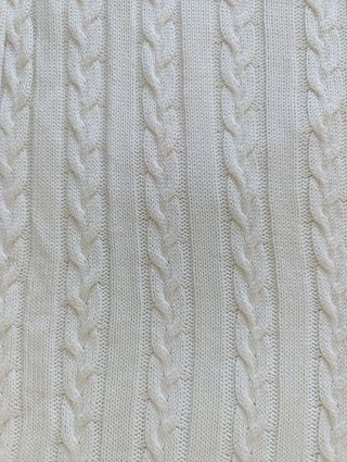 Jersey Benetton Blanco Punto Trenzado