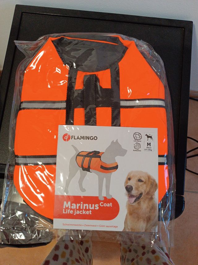Chaleco salvavidas para perros Flamingo Talla M