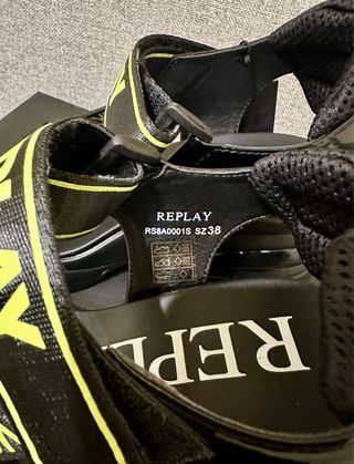 Sandalias Replay Negras Plataforma