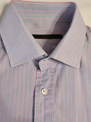 Camisa Ungaro Talla L Rayas Azul y Rosa