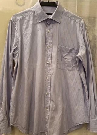 Camisa Ungaro Talla L Rayas Azul y Rosa