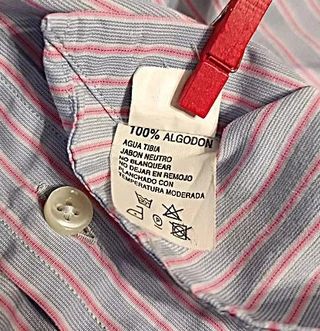 Camisa Ungaro Talla L Rayas Azul y Rosa