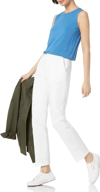 Amazon Essentials Pantalon blanco vaquero Talla 48