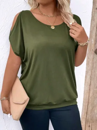 Camiseta SHEIN verde manga corta XXL nueva