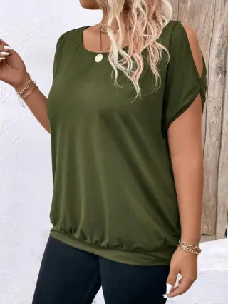 Camiseta SHEIN verde manga corta XXL nueva