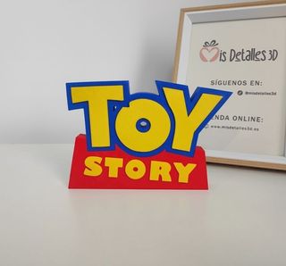 Letrero Toy Story película figuras 3d
