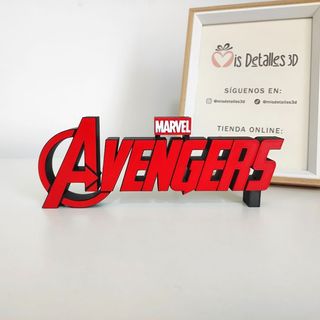 Letrero Avengers Marvel coleccion figuras