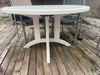 Mesa de jardín redonda mosaico