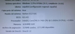 ORDENADOR i5 7400-16GB RAM-SSD 500GB-GTX 1050