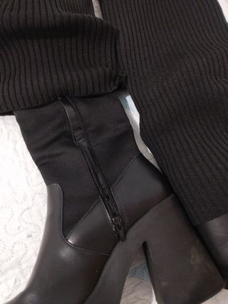 Botas altas negras con plataforma