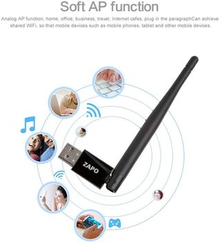 ZAPO W88 RTL8188 150 Mbps Wireless USB Adaptador de Red WiFi Receptor transmisor