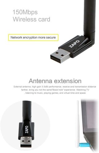 ZAPO W88 RTL8188 150 Mbps Wireless USB Adaptador de Red WiFi Receptor transmisor
