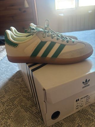 Zapatillas Adidas Samba Mujer Verde/Blanco